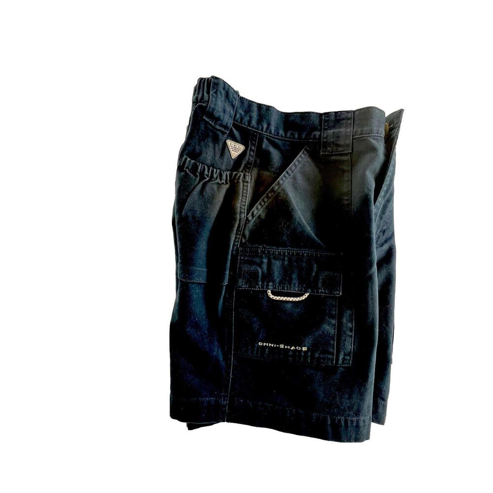 Columbia Womens Navy Blue Flat Front Elastic Back Belt Loops Cargo Pockets  XS